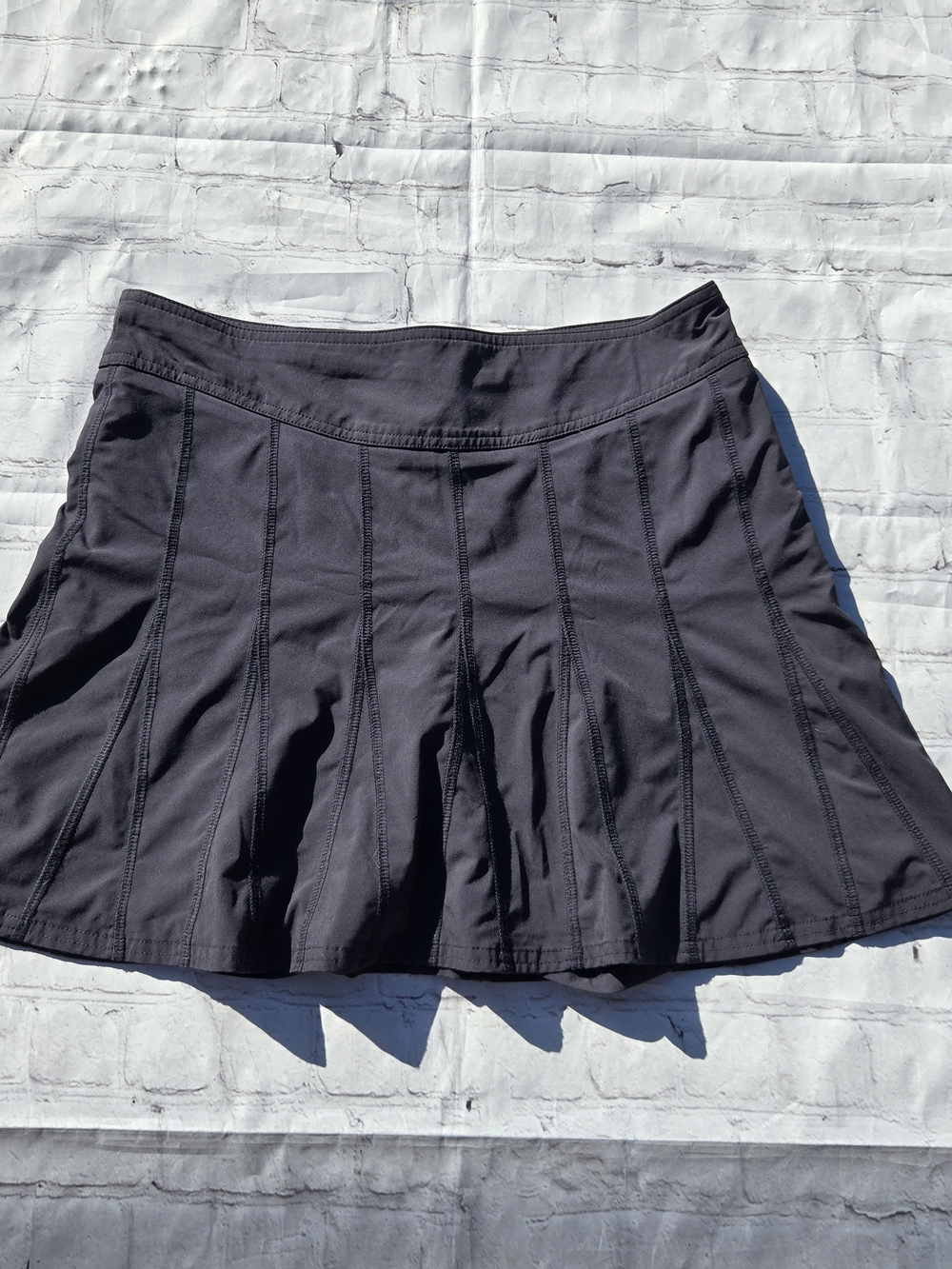 Athleta 8 Skort Skirt Athletic Gray Mini Pickle Ball Tennis Golf Flare Skater